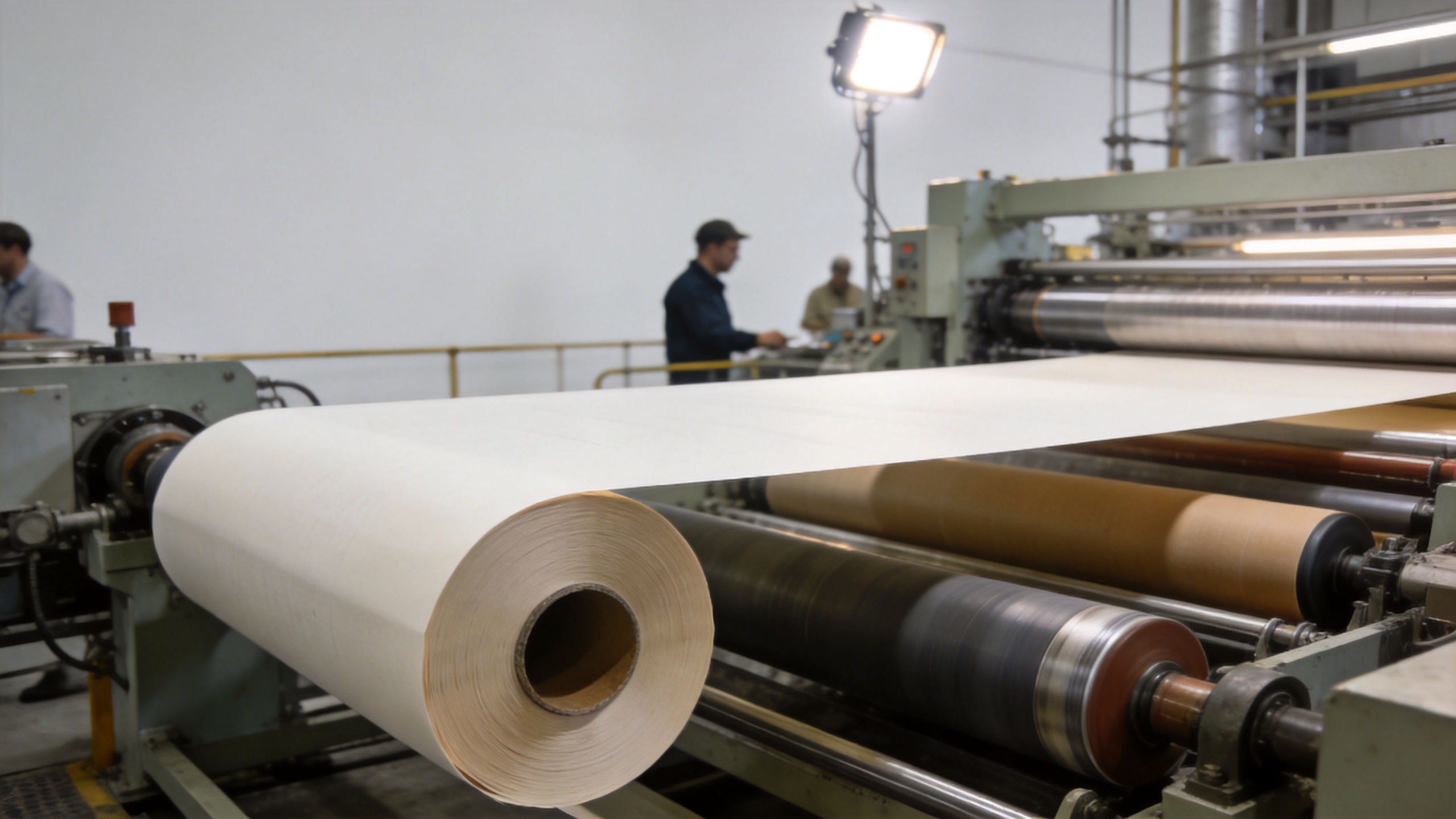 Paper making machine press rolls and dryer section in a paper mill