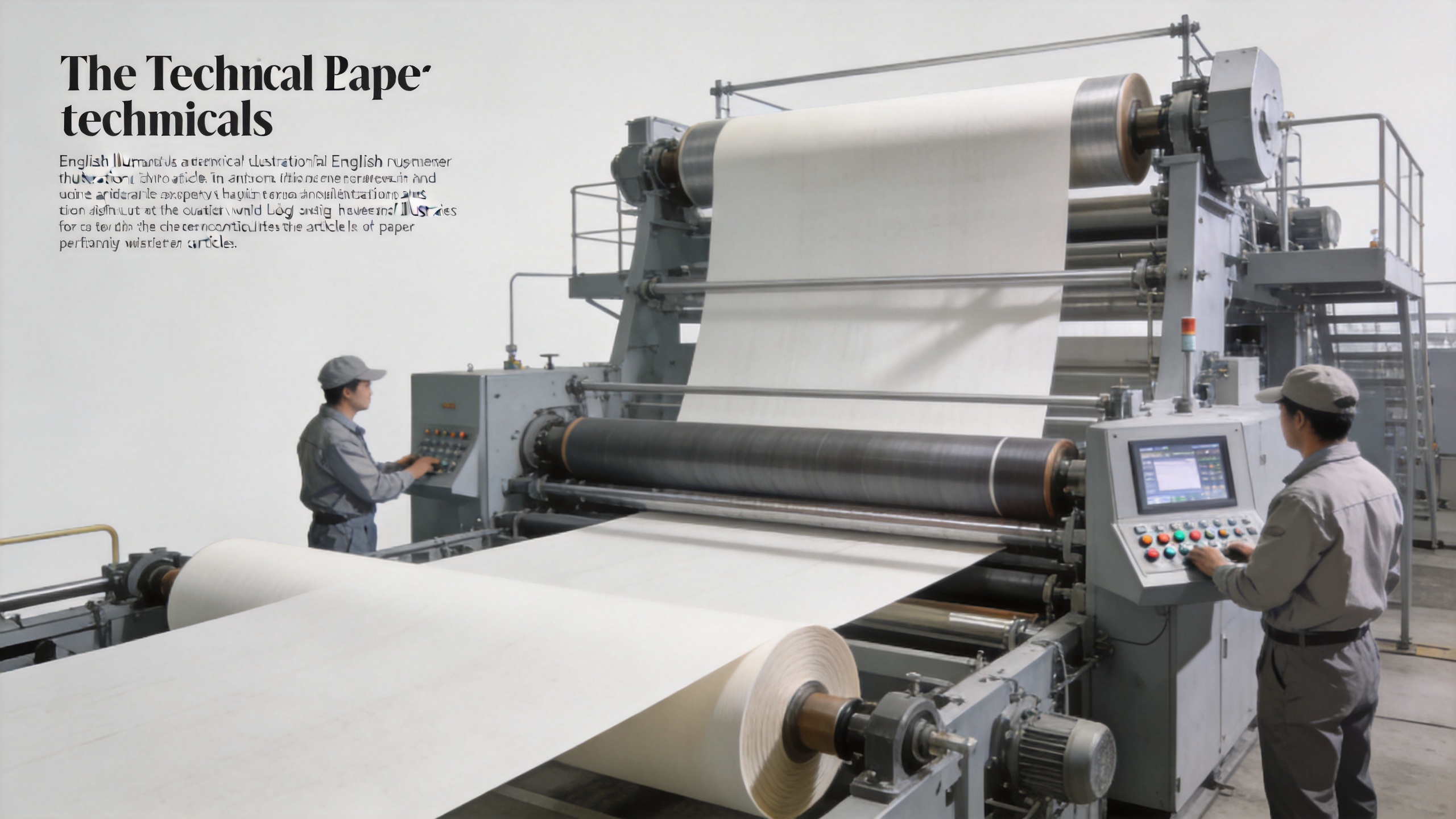 Paper production machine line with continuous paper web and drying section