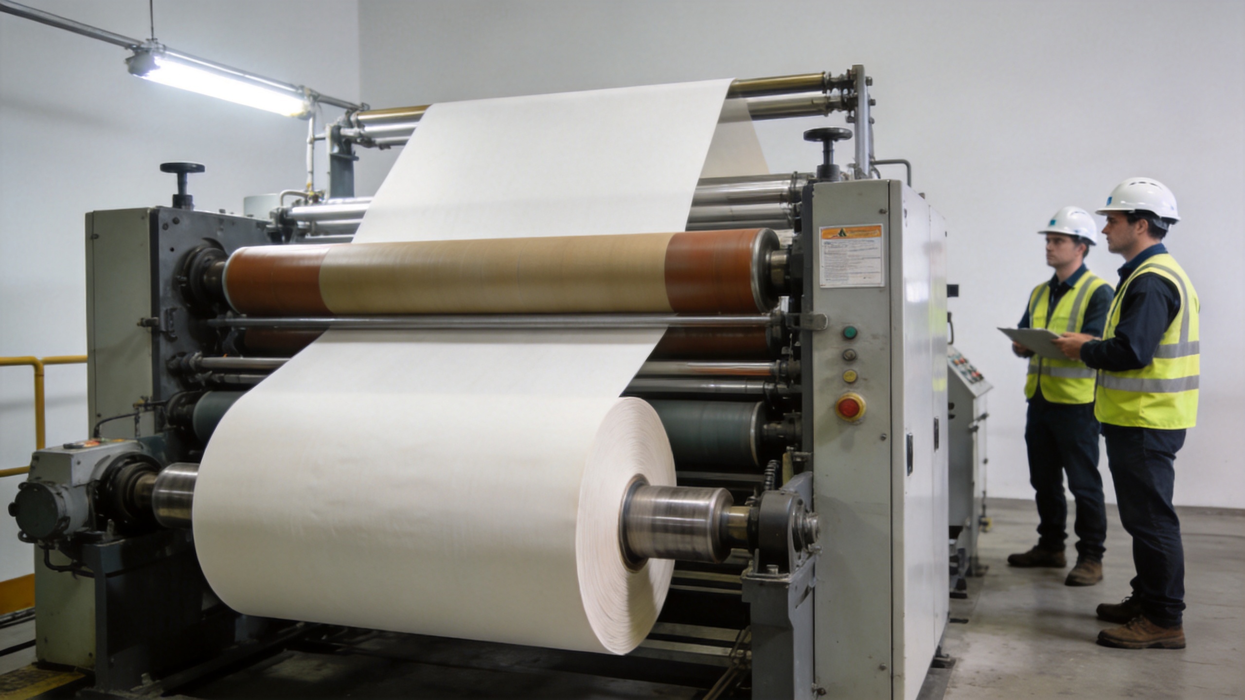 Paper machinery supporting a coordinated paper mill production line