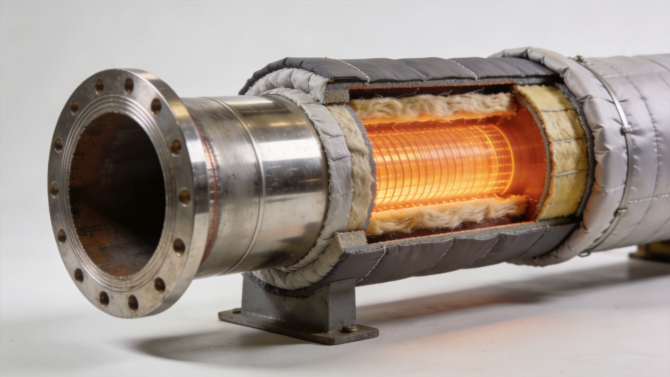 Insulated pipe heating system with heating layer and protective outer jacket