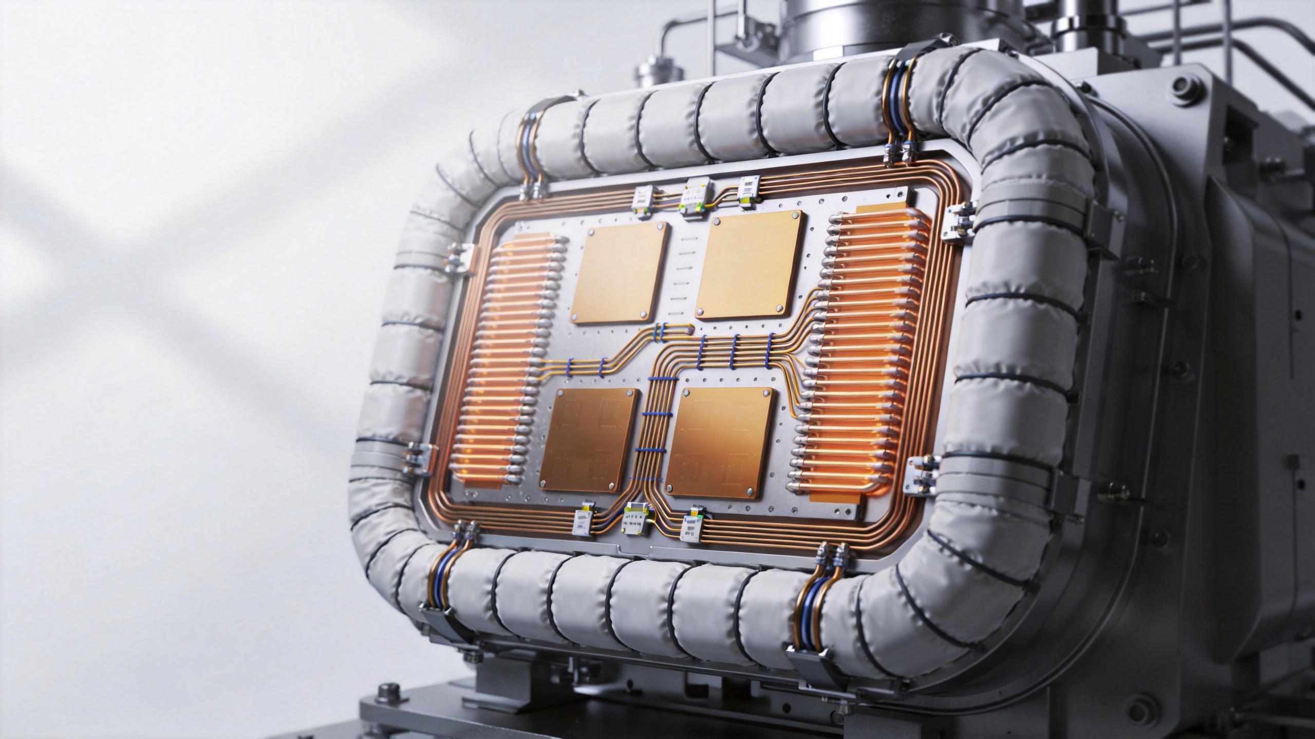 Flexible heating jacket fitted around semiconductor etch chamber hardware