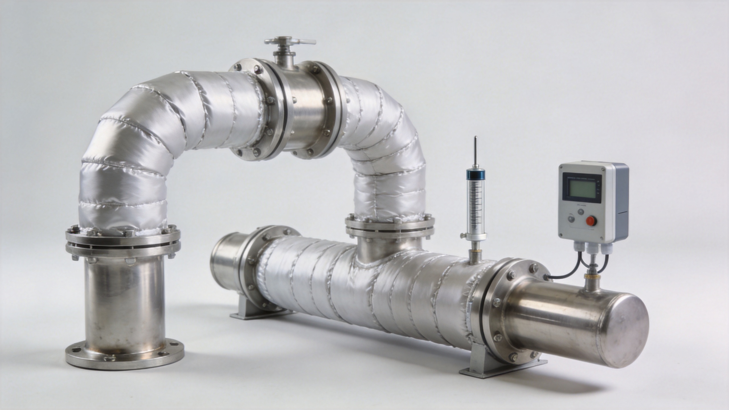 Pipe heating system with a removable heating jacket, sensor, and controller