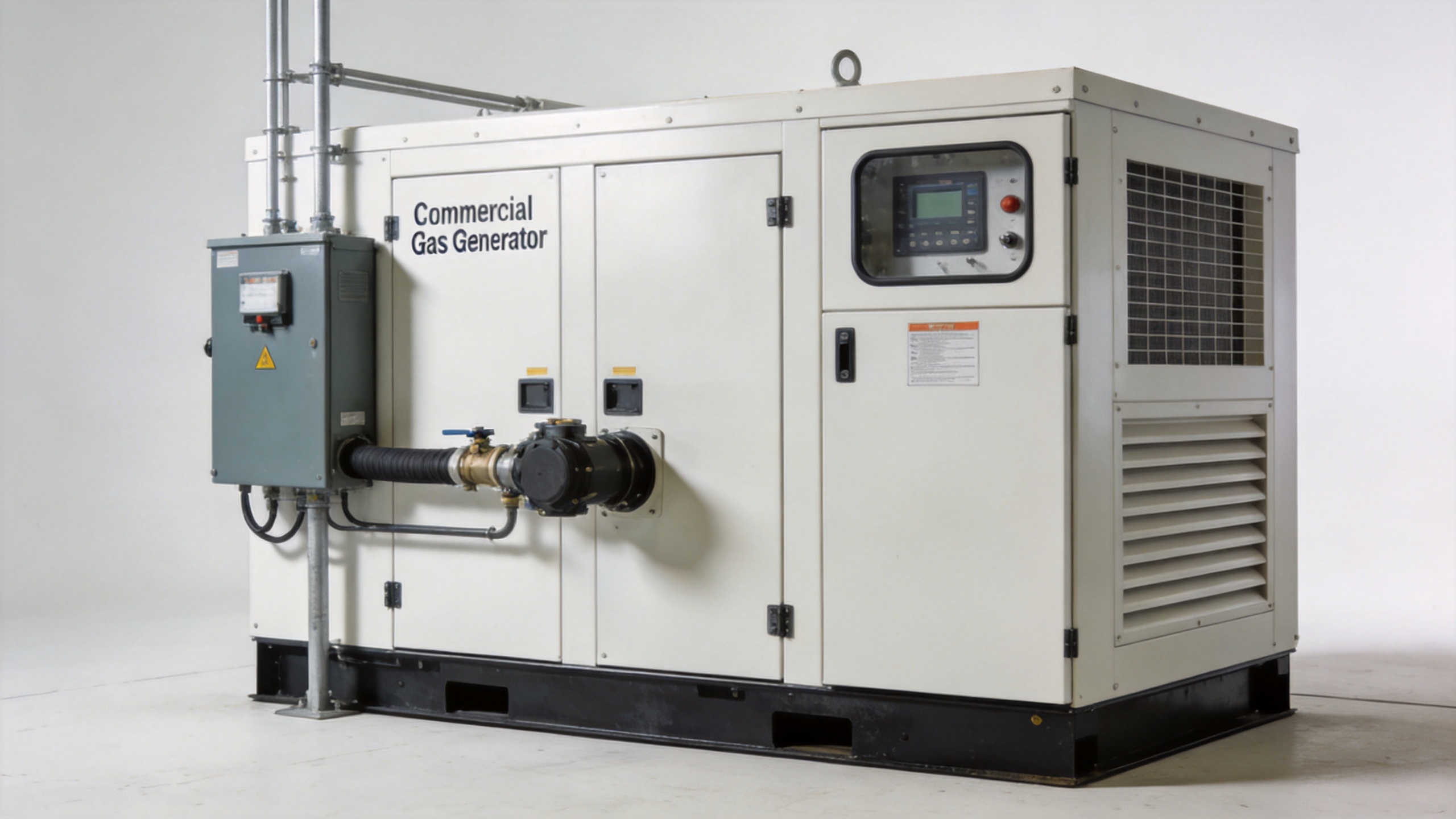 Natural gas generator and grid power comparison for an industrial facility