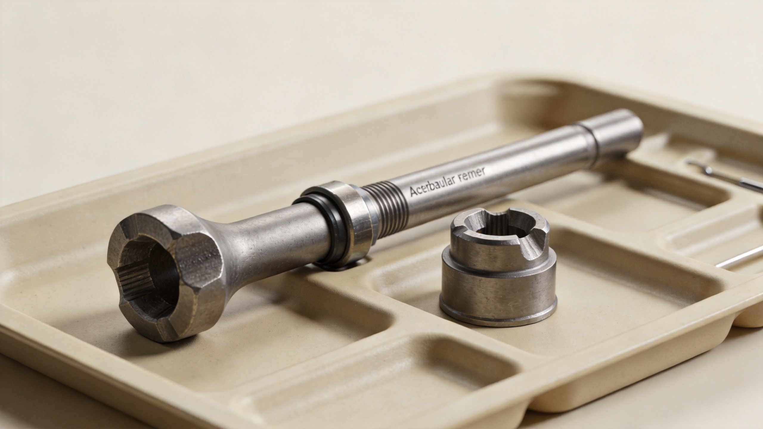 Acetabular reamer shaft interface in an orthopedic instrument system