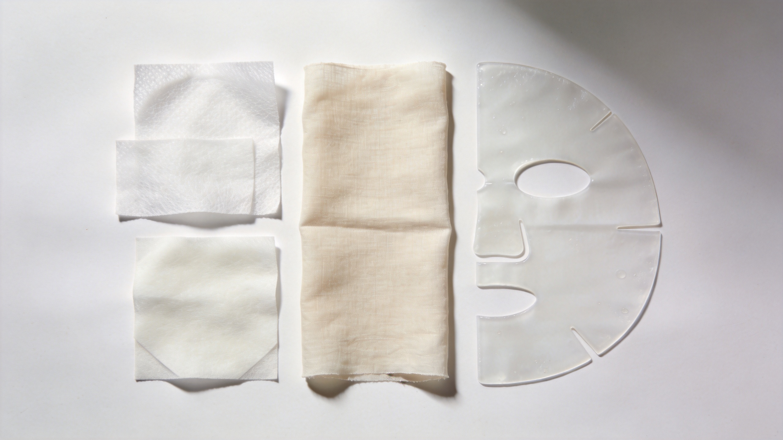 Facial sheet mask substrate materials comparison—nonwoven, tencel and hydrogel for cosmetic brand sourcing