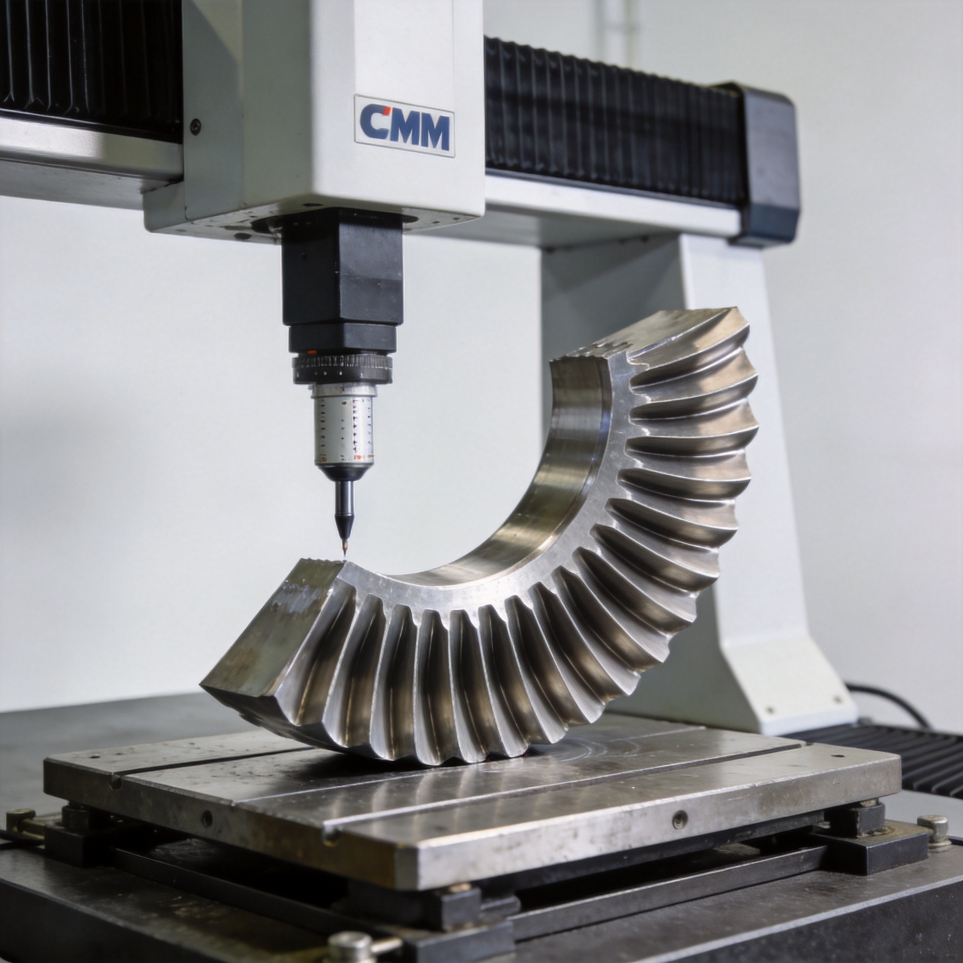 Gas turbine compressor blade dimensional inspection and CMM measurement in quality control lab
