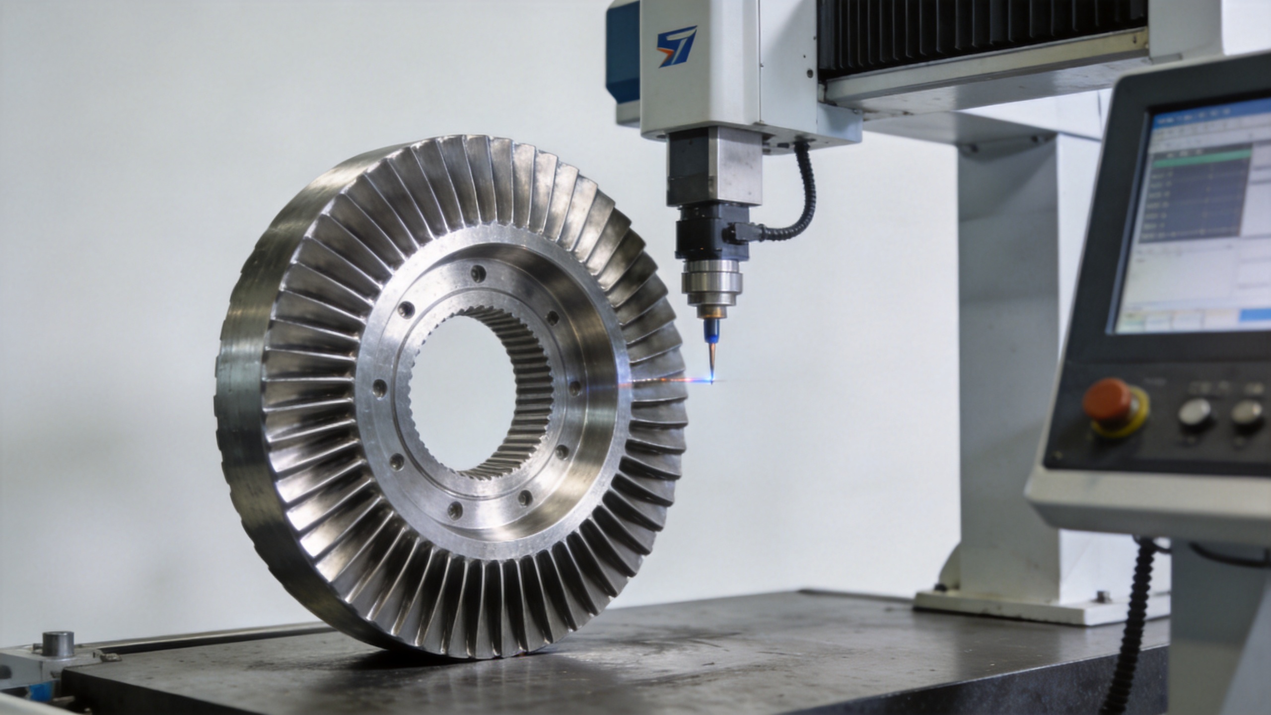 CMM dimensional inspection of forged Inconel rotor to verify deformation control outcomes