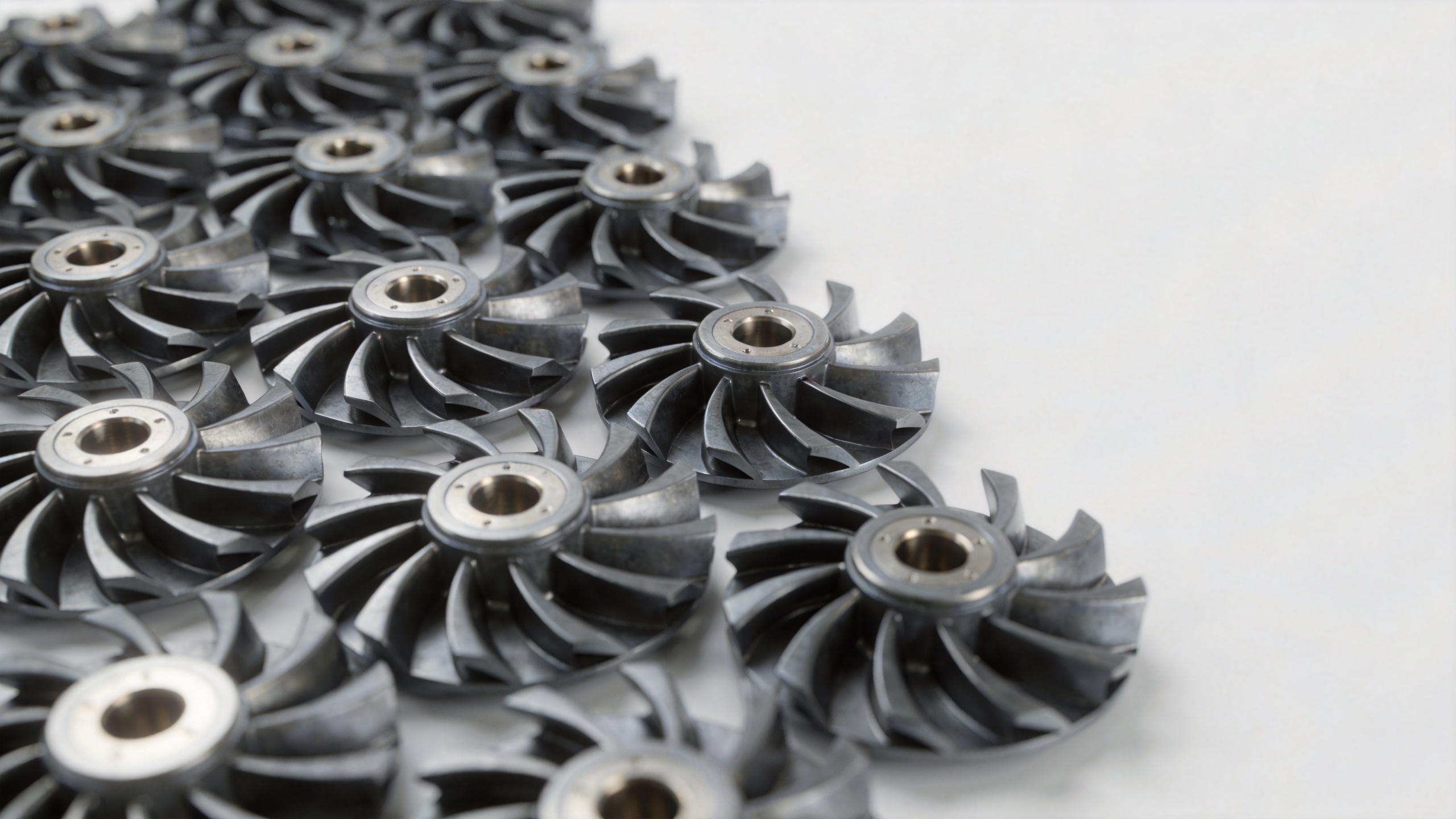Mass produced jet engine blade batch in precision forging facility