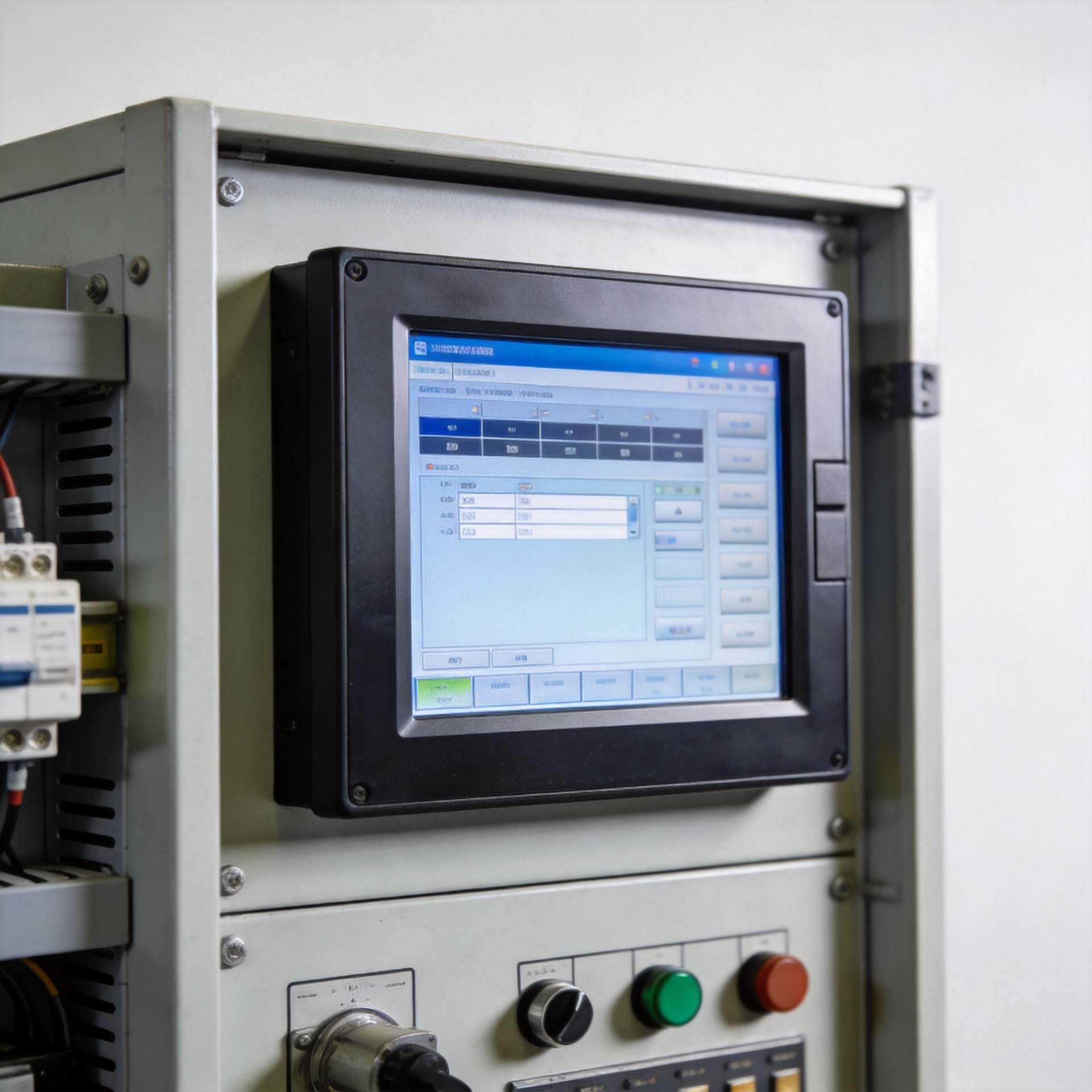 Industrial lcd screen display terminal mounted in factory automation control panel