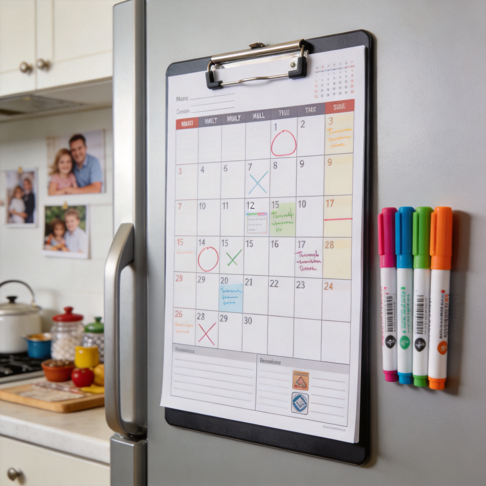 Magnetic Monthly Planners: Fridge-Friendly Planning Tool