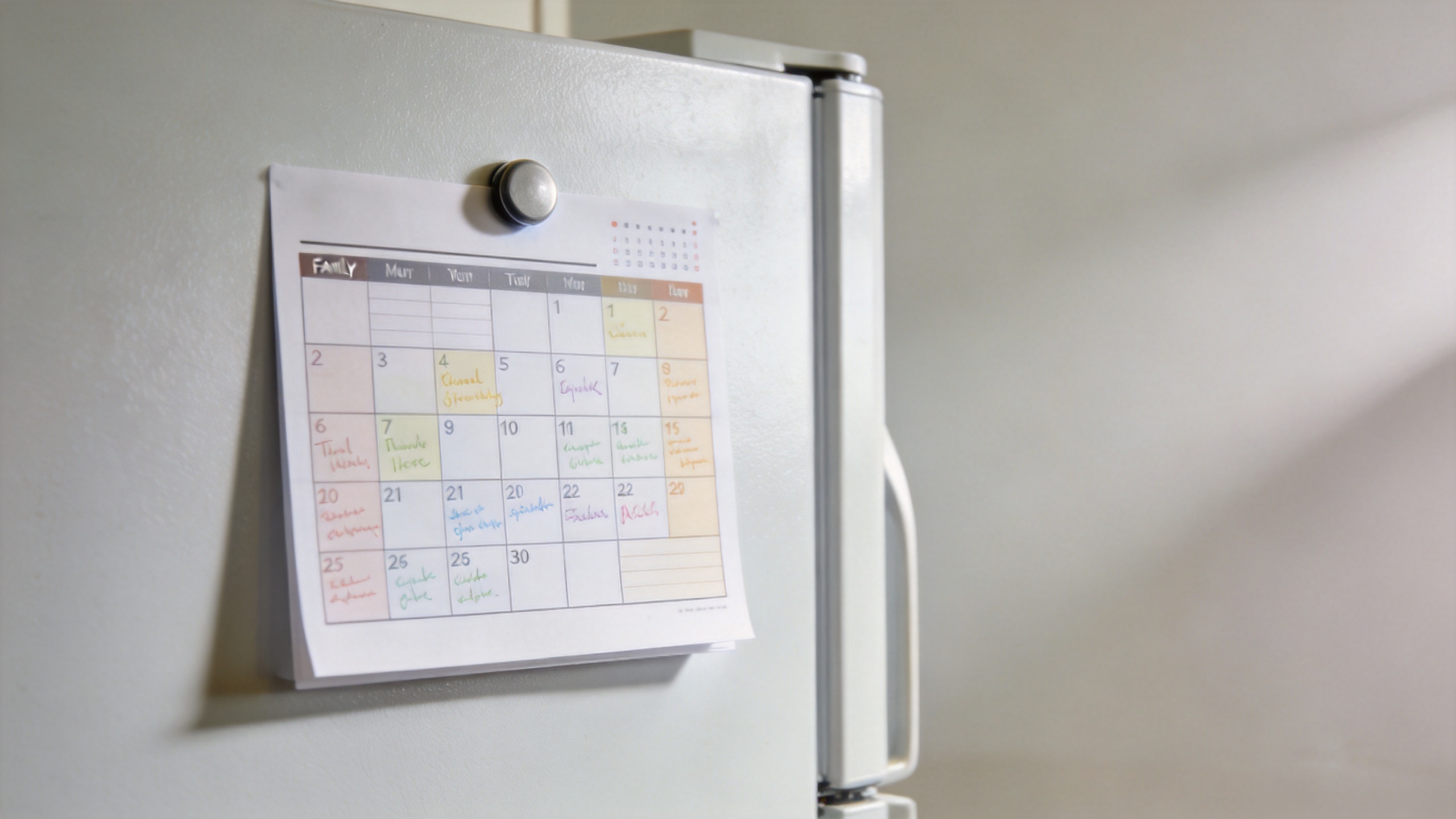 magnetic calendar dry erase board used for visible family planning