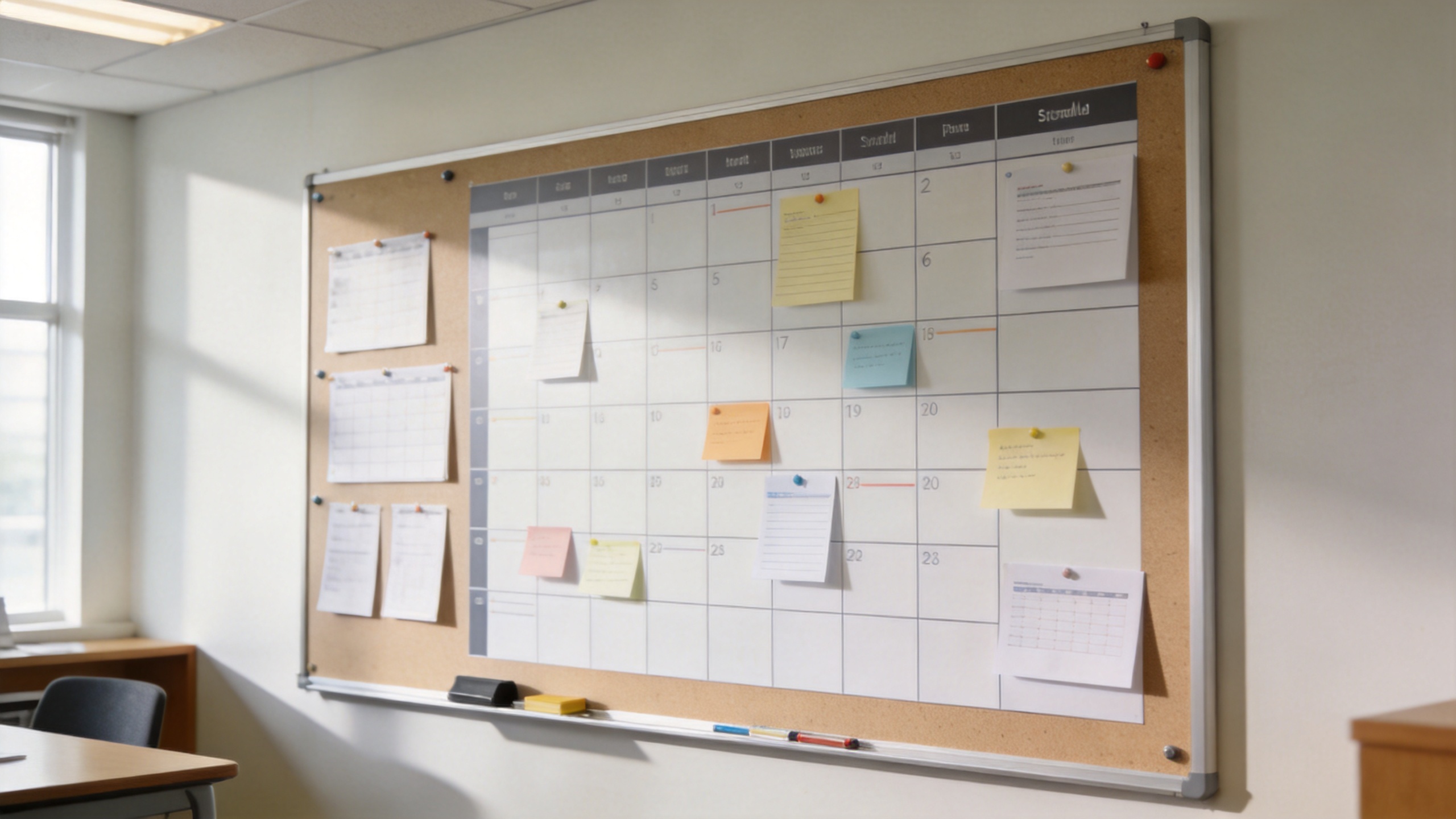 Large magnetic planning board in a collaborative room