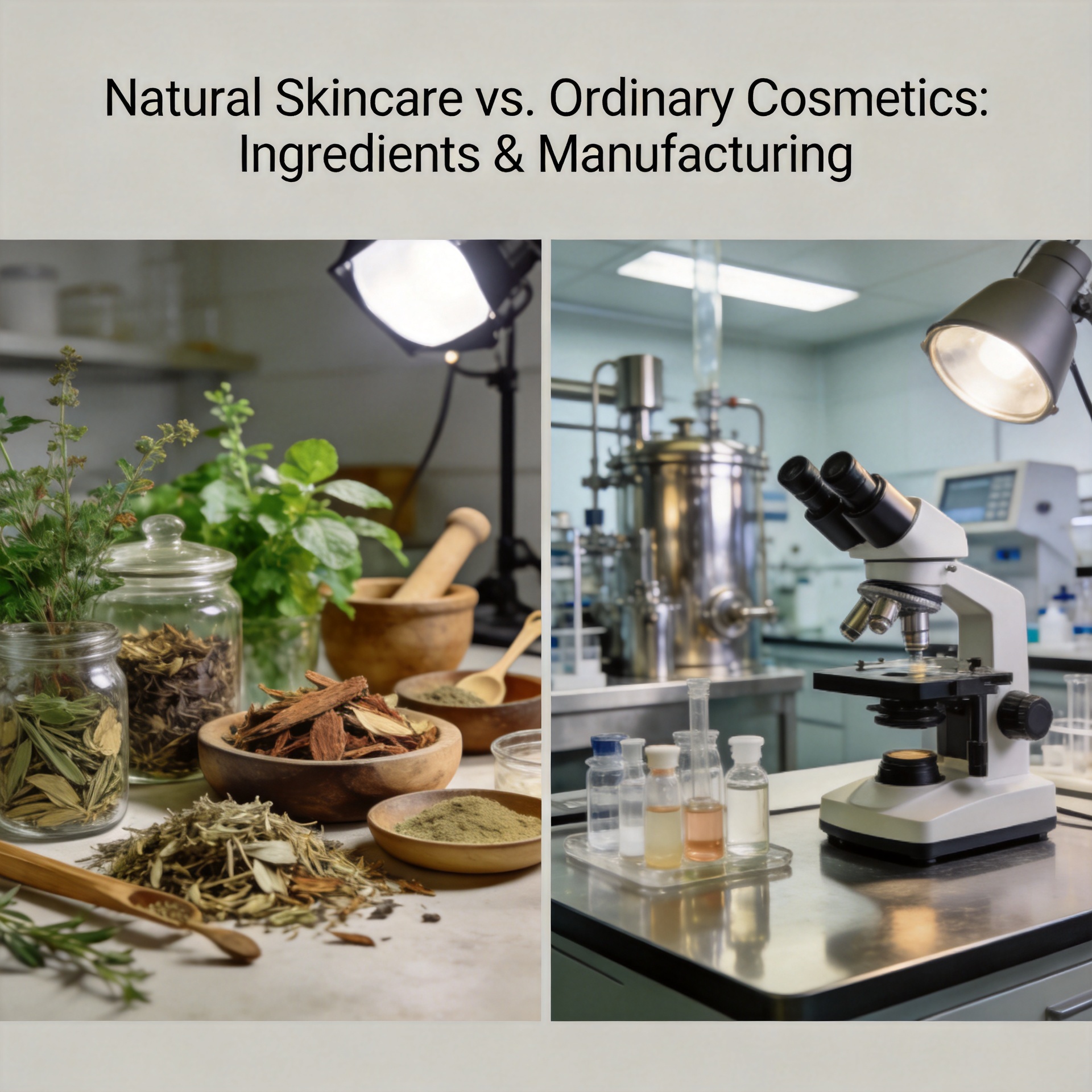 What differences between natural skin care manufacturer and ordinary cosmetics factories?