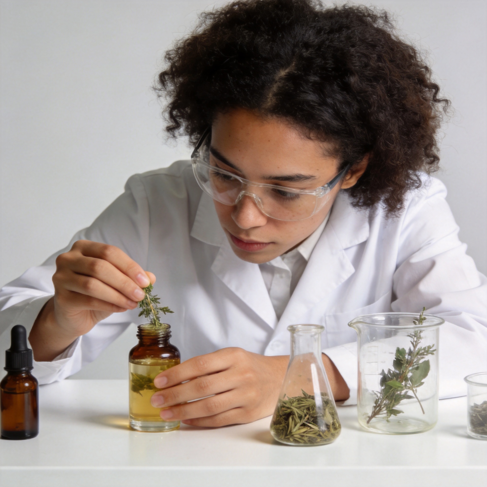 Cosmetic contract manufacturer R&D laboratory during formula development stage