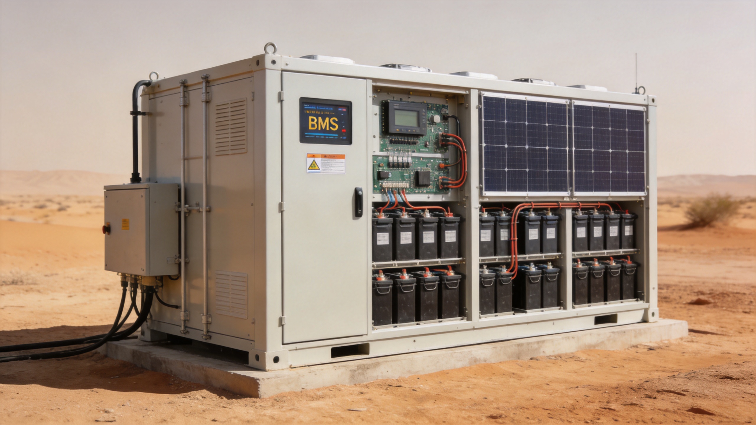 active balancing low-voltage battery installed in high-temperature outdoor environment