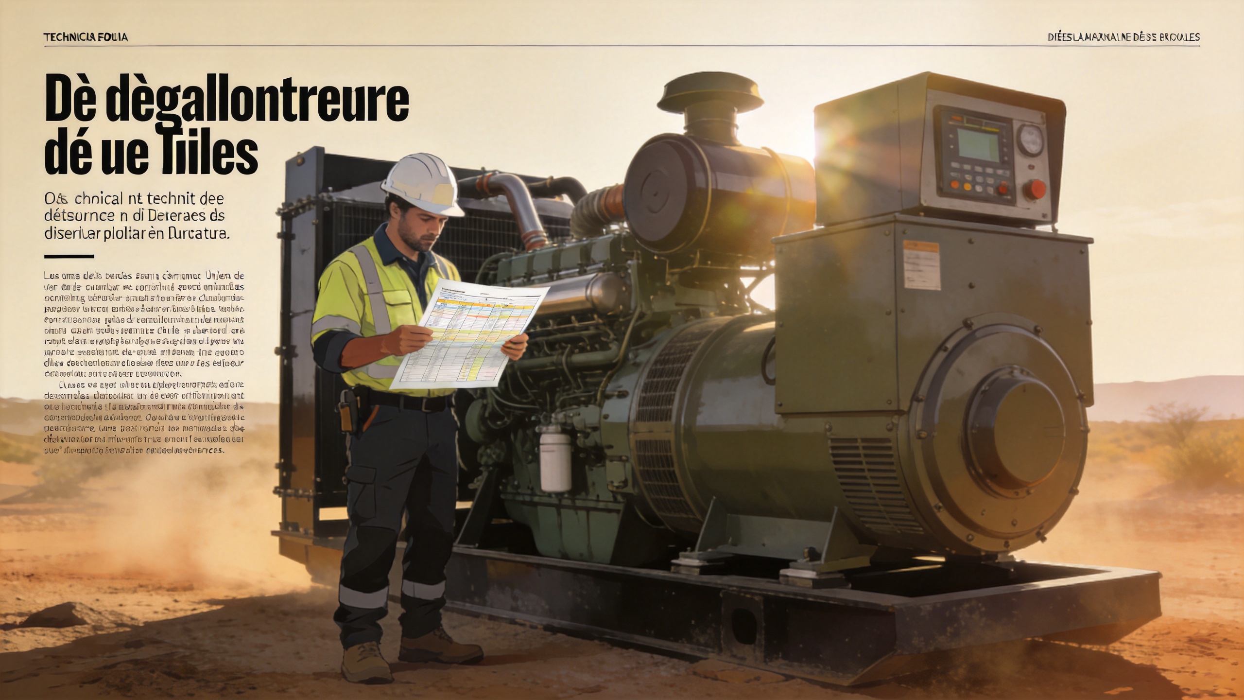 Sélection d’un groupe electrogene diesel sur site industriel