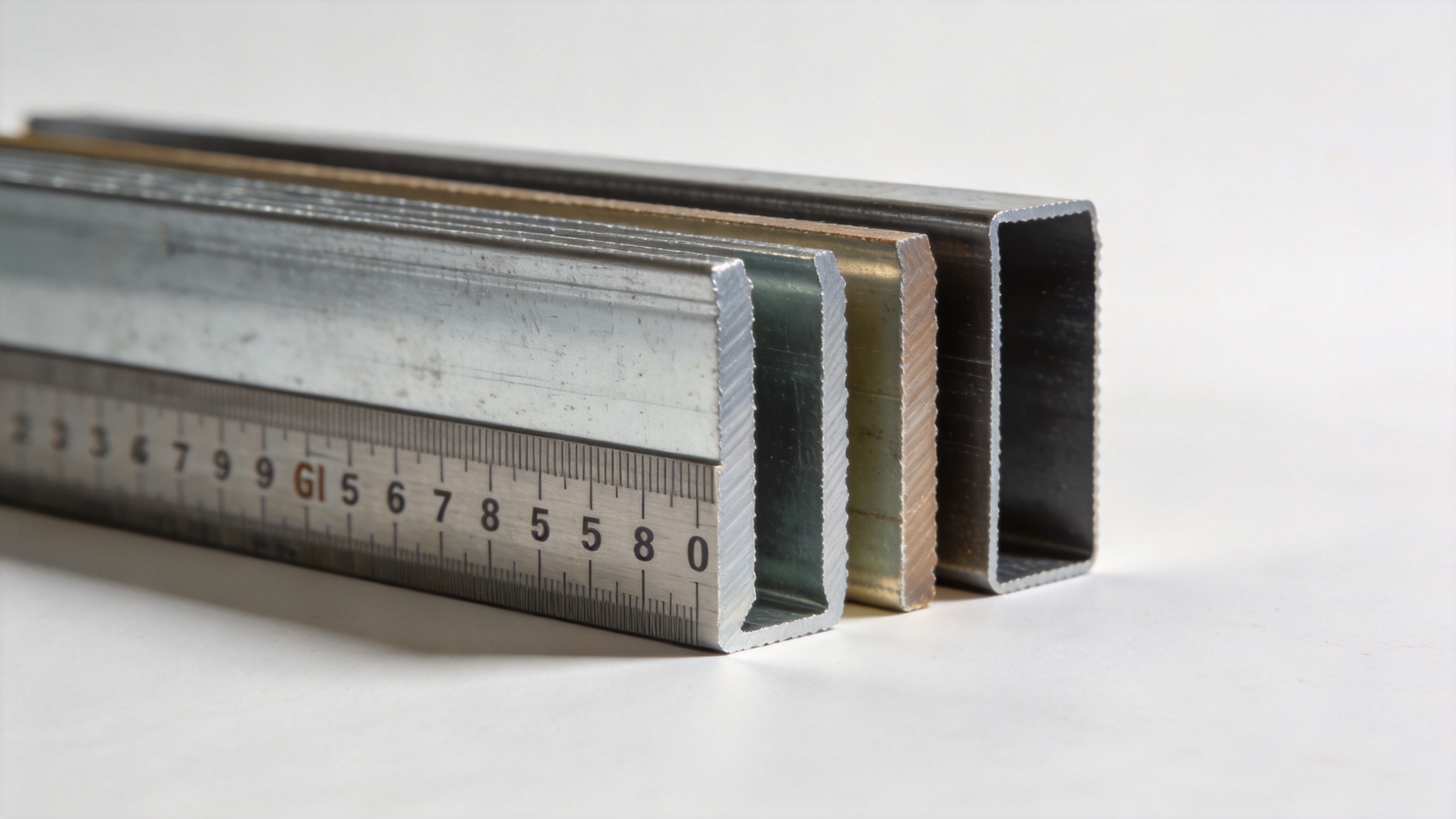 Comparison of different gi sheet thickness options showing gauge variation