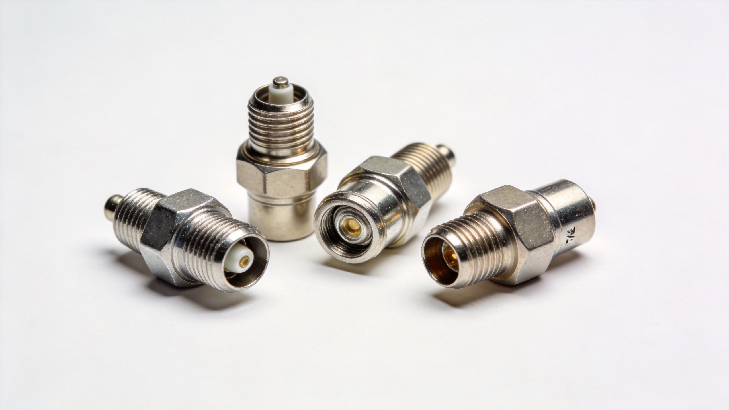 RF coaxial adapters including sma female to bnc male and n female to sma male configurations for system integration