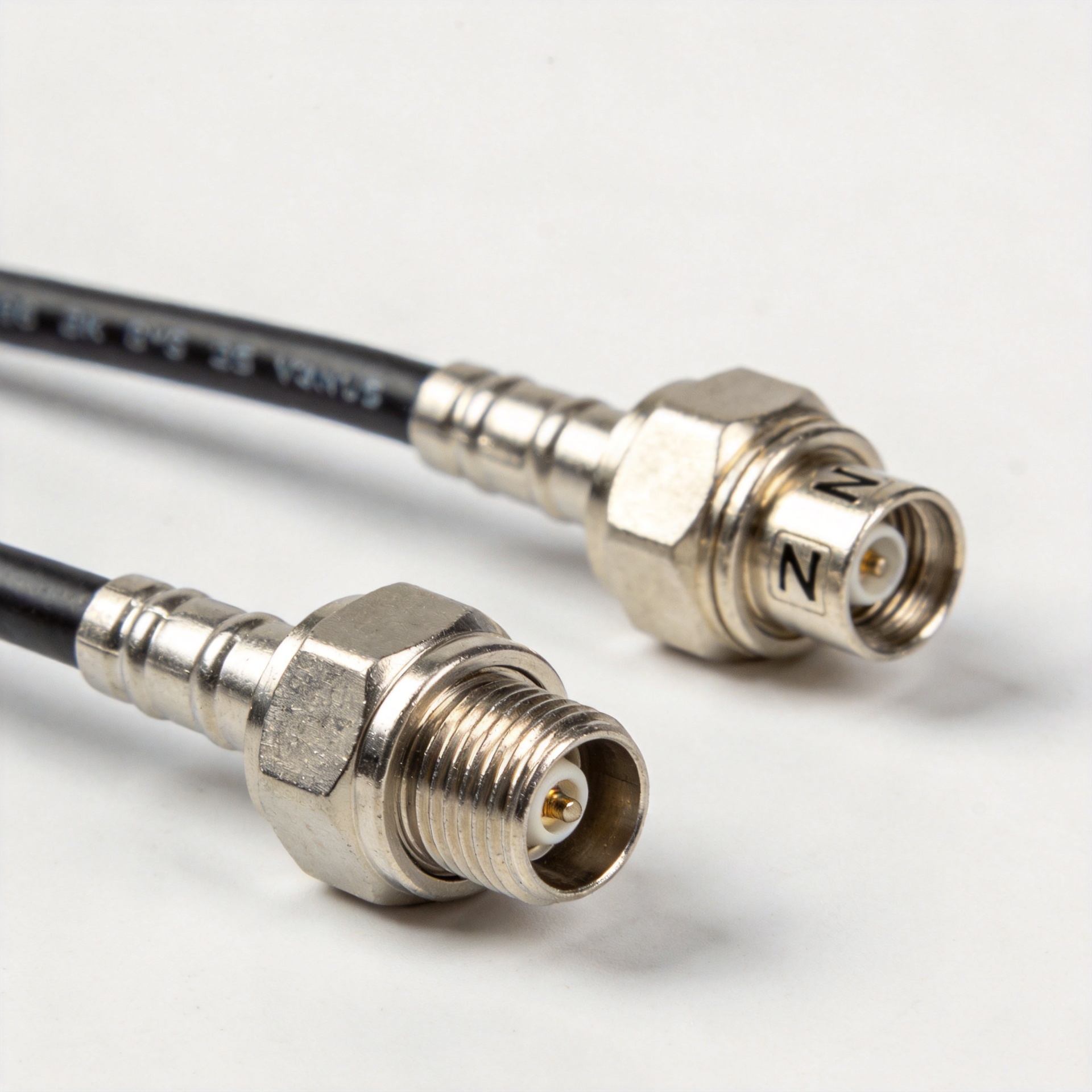 Custom ODM RF coaxial jumper cable assemblies with mixed SMA and N-type connectors for test equipment