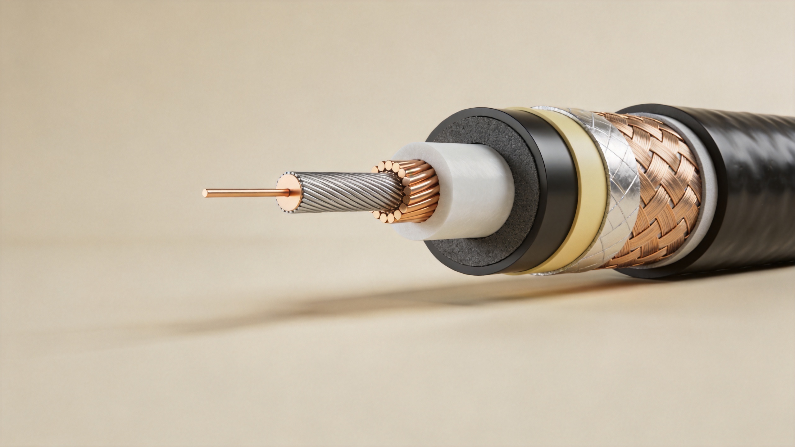 RG coaxial cable construction for comparing RG cable types