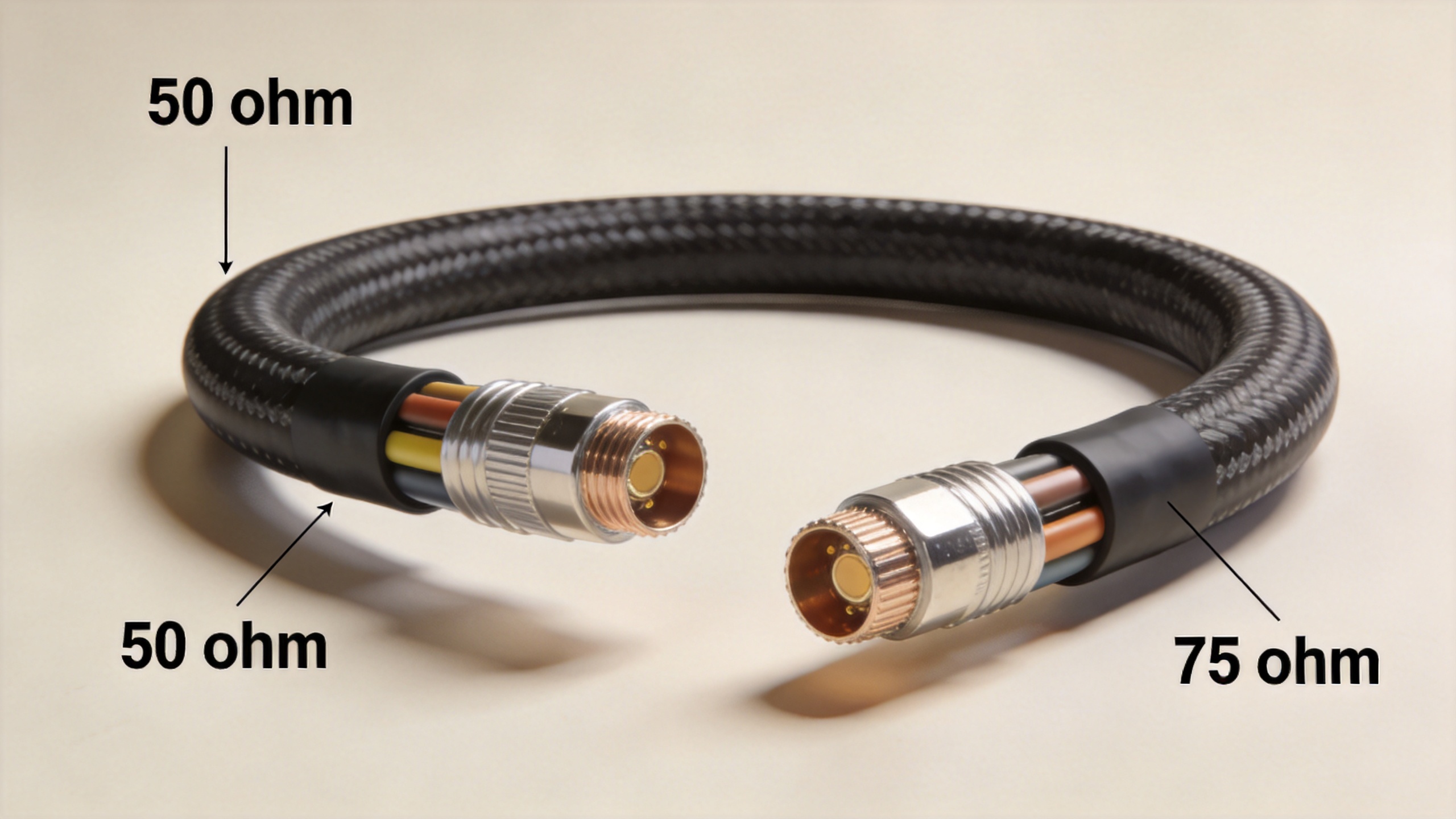 High temperature RG cable selection with impedance, connector, and bend-radius considerations