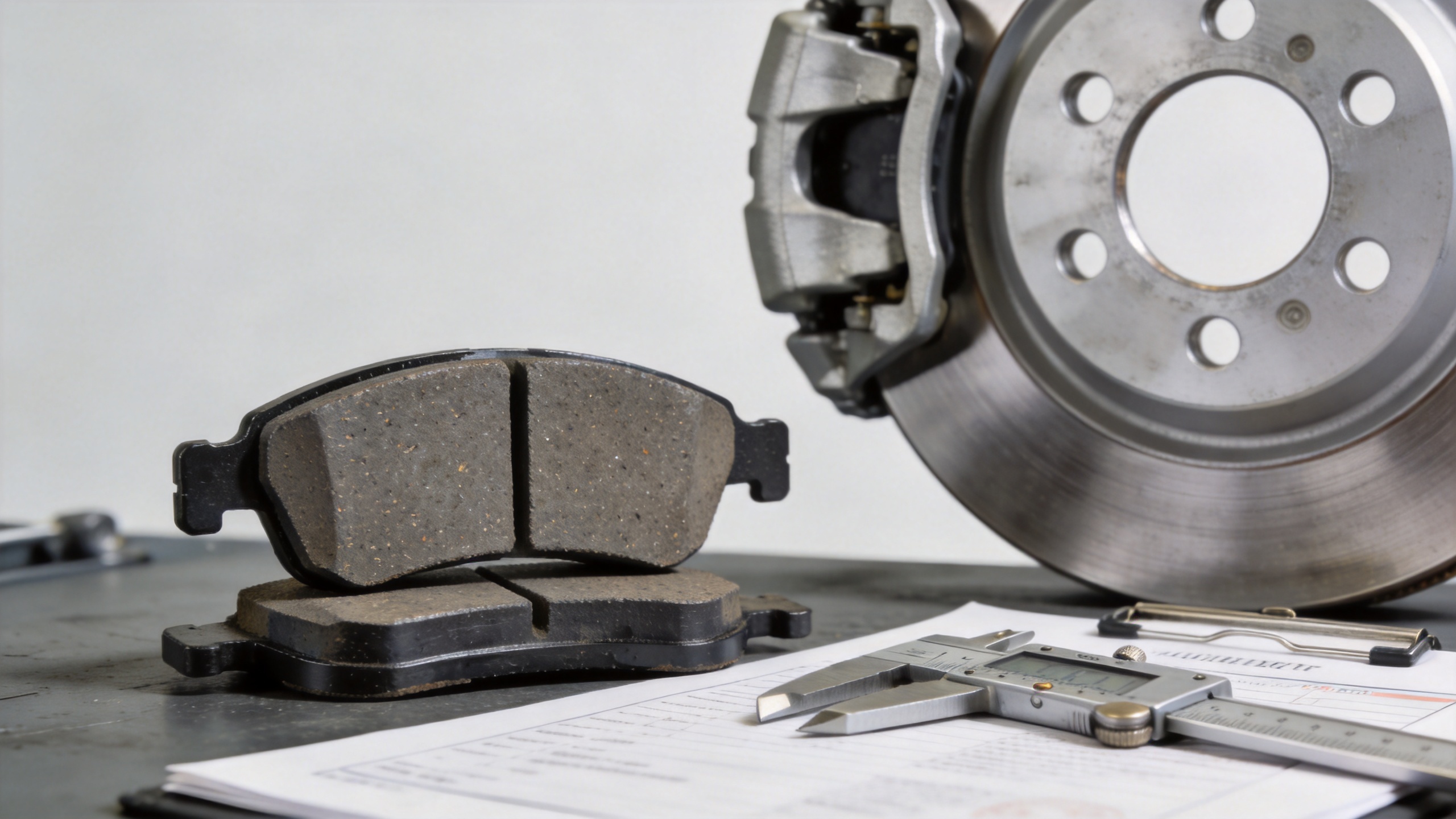 Ceramic disc brake pad supplier quality-control inspection