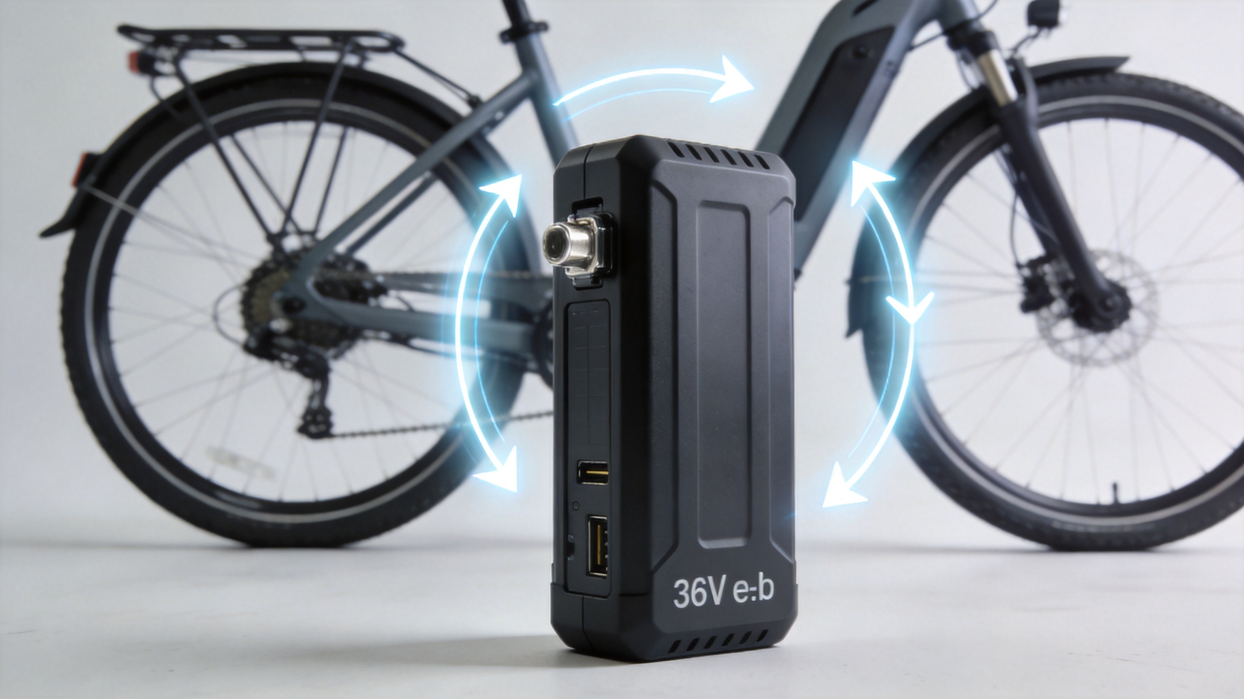 36V e-bike battery and energy range planning concept