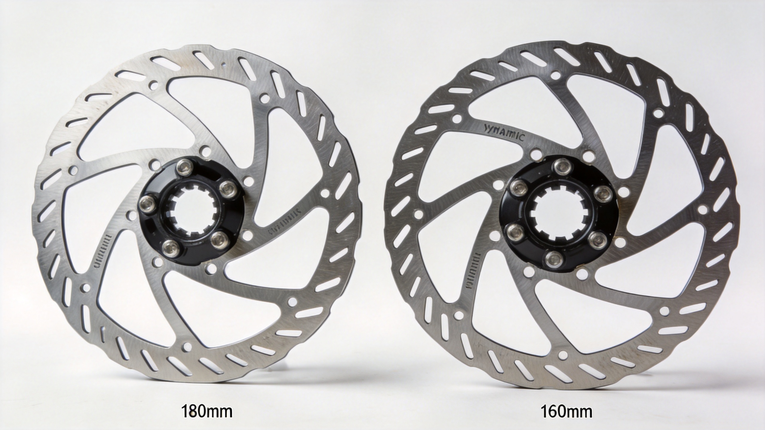 180mm and 160mm hydraulic disc brake rotors for fatbike engwe M20 and L20 comparison