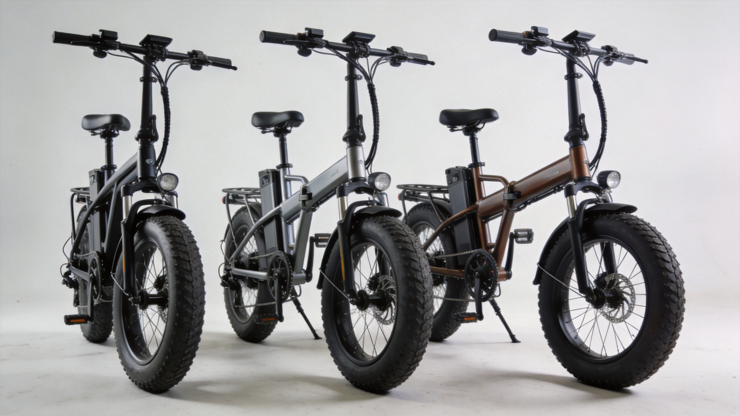 Folding fat tire electric bike comparison for distributors — Engwe EP-2 Pro, Engine Pro 2.0, and L20 side by side