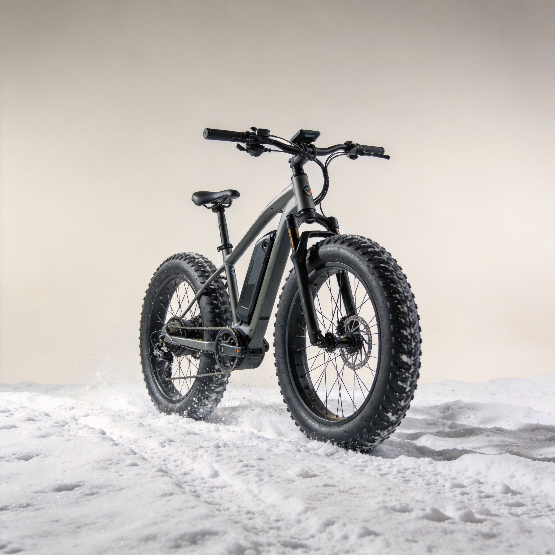 Fat tyre electric bike on snowy terrain — all-terrain performance in winter conditions