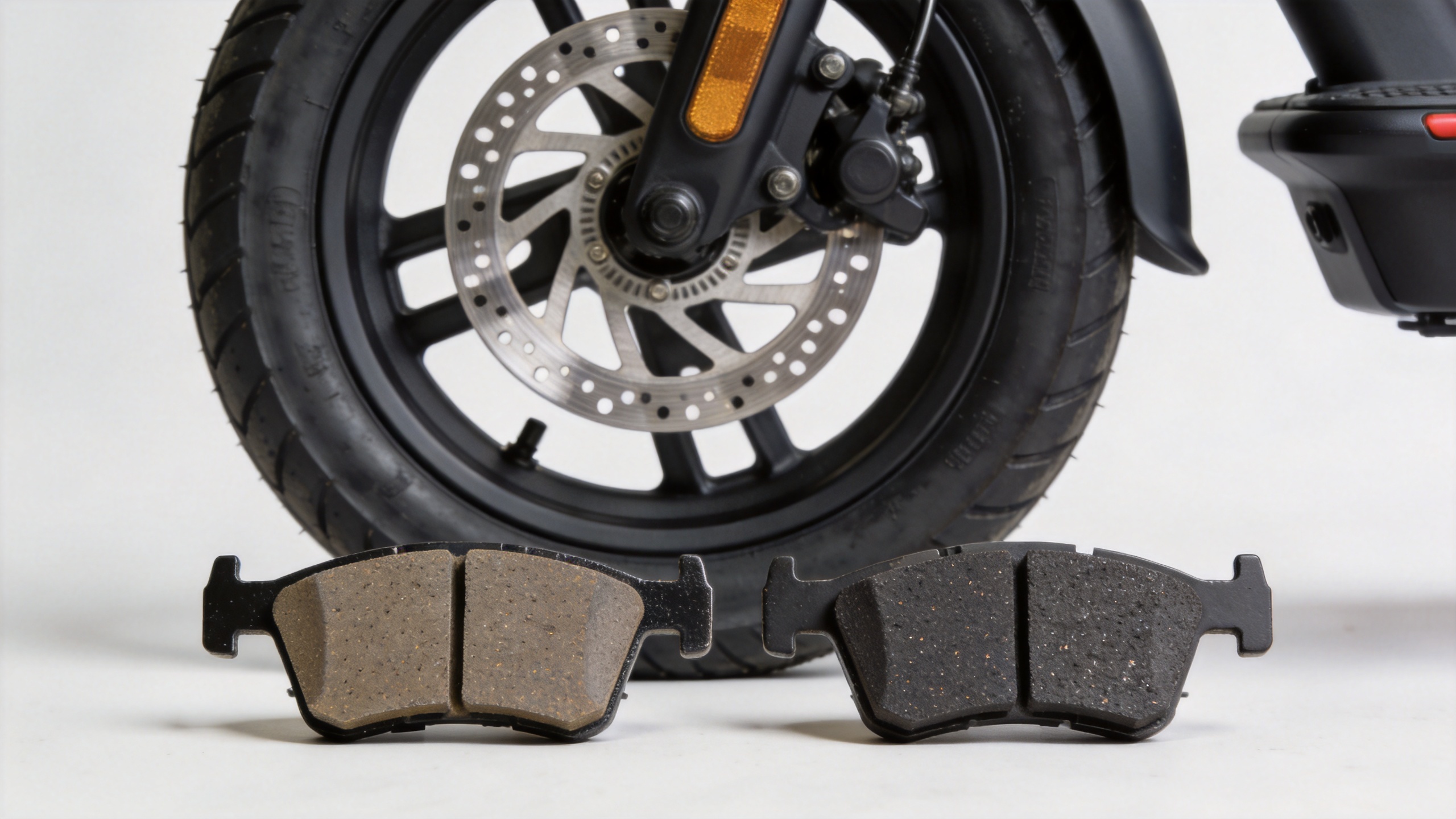 Bicycle brake pads and disc rotor for e-bike and scooter maintenance