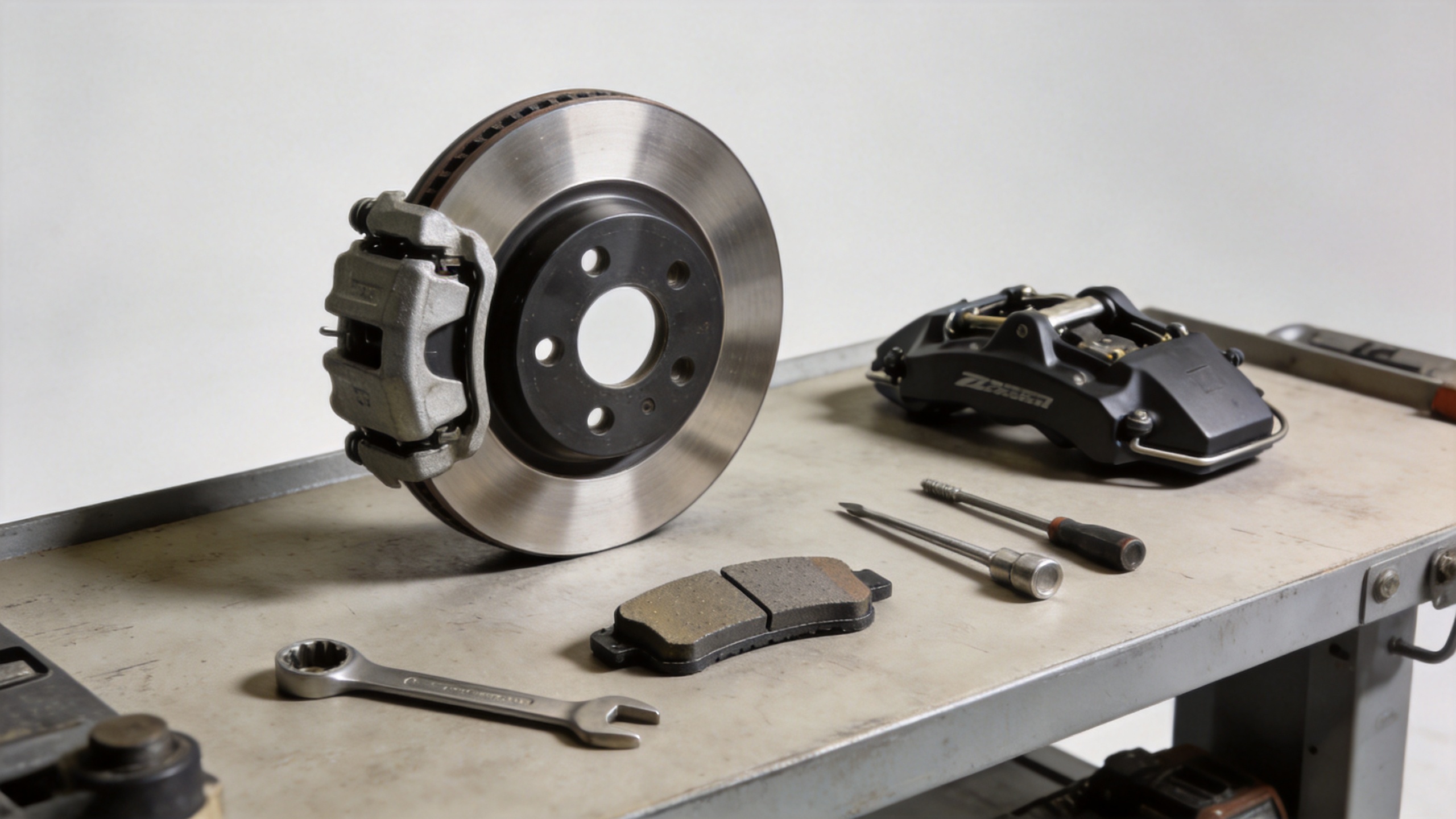 Ceramic and semi-metallic disc brake pads for an electric bike