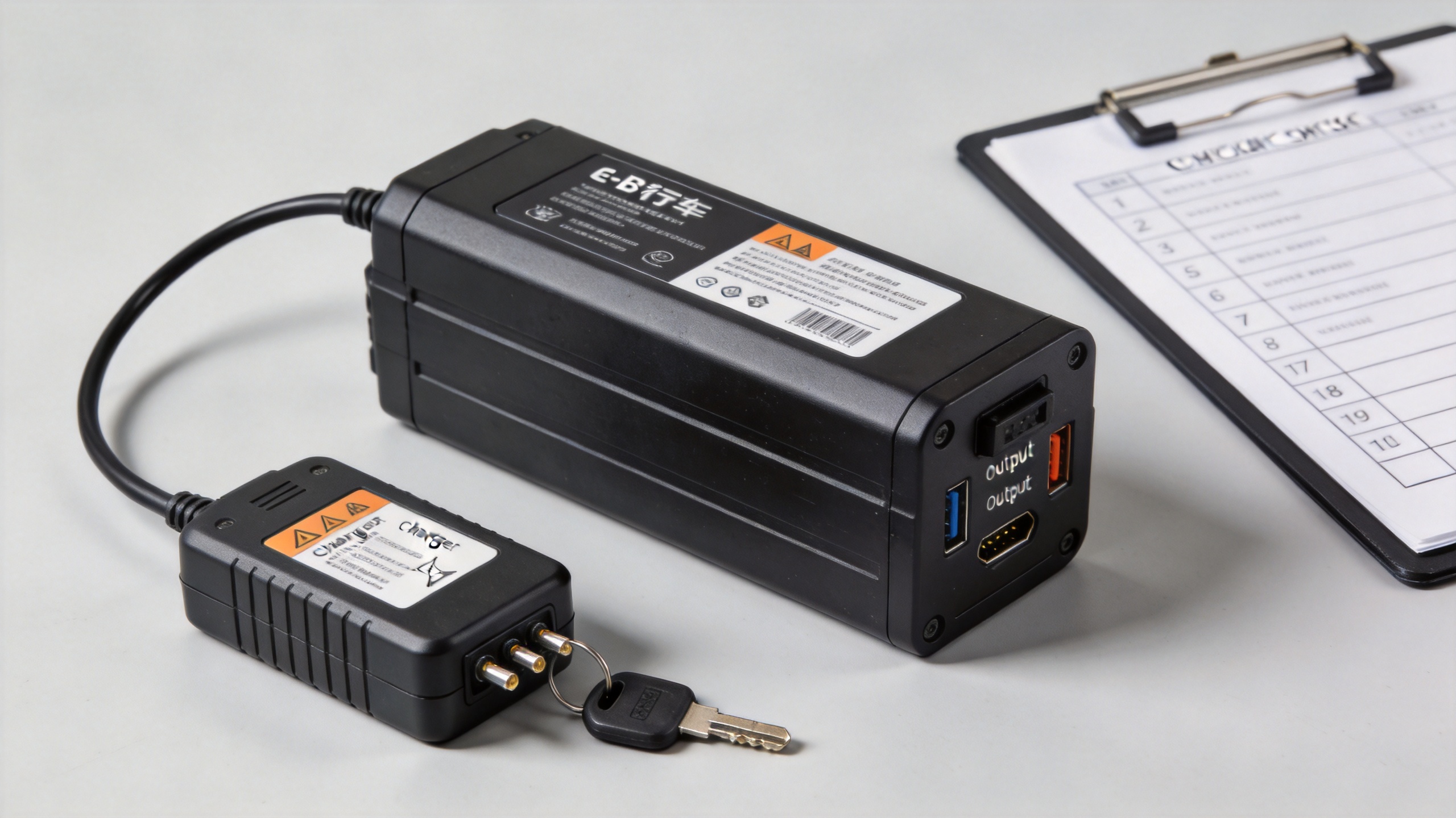 Electric bicycle battery replacement compatibility inspection with charger and connector