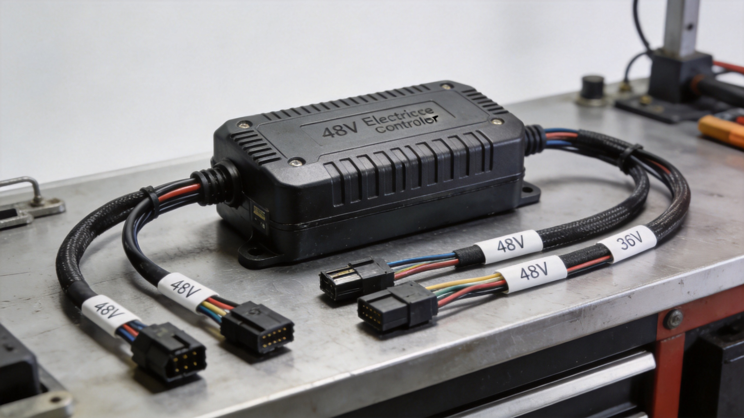 Electric bicycle controller and connector harness compatibility check