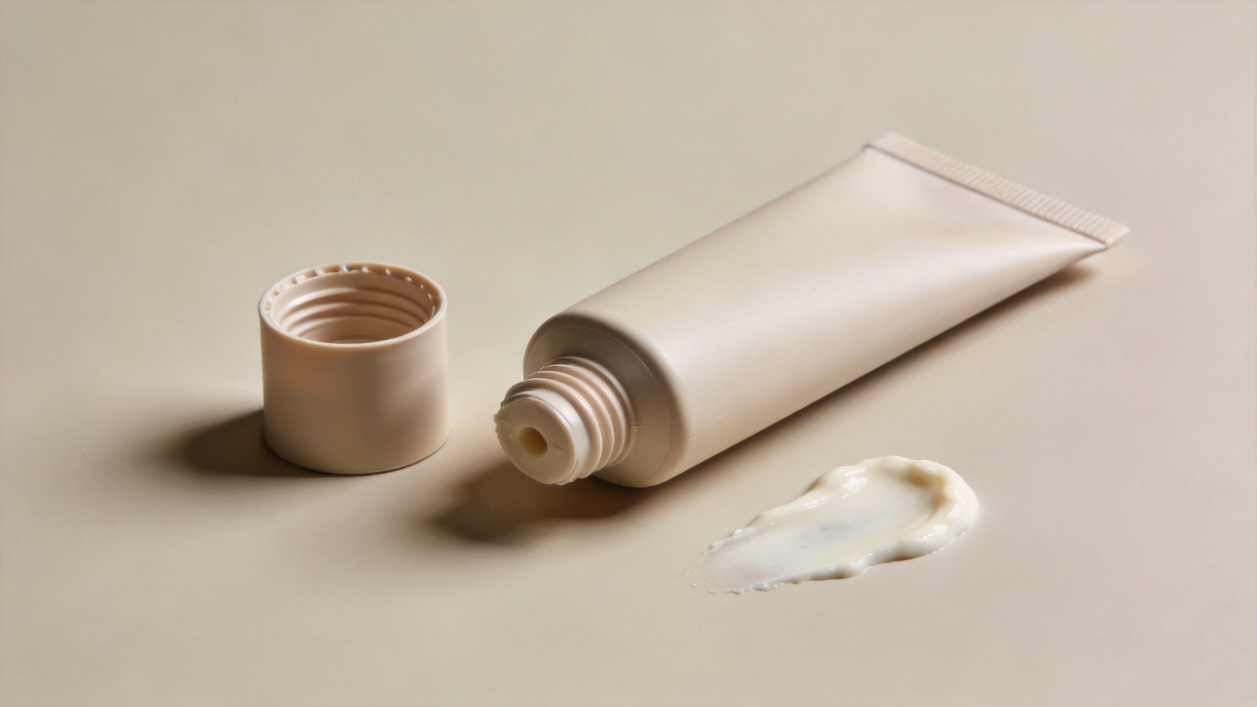 Face cream tube packaging with closure and dispensing design
