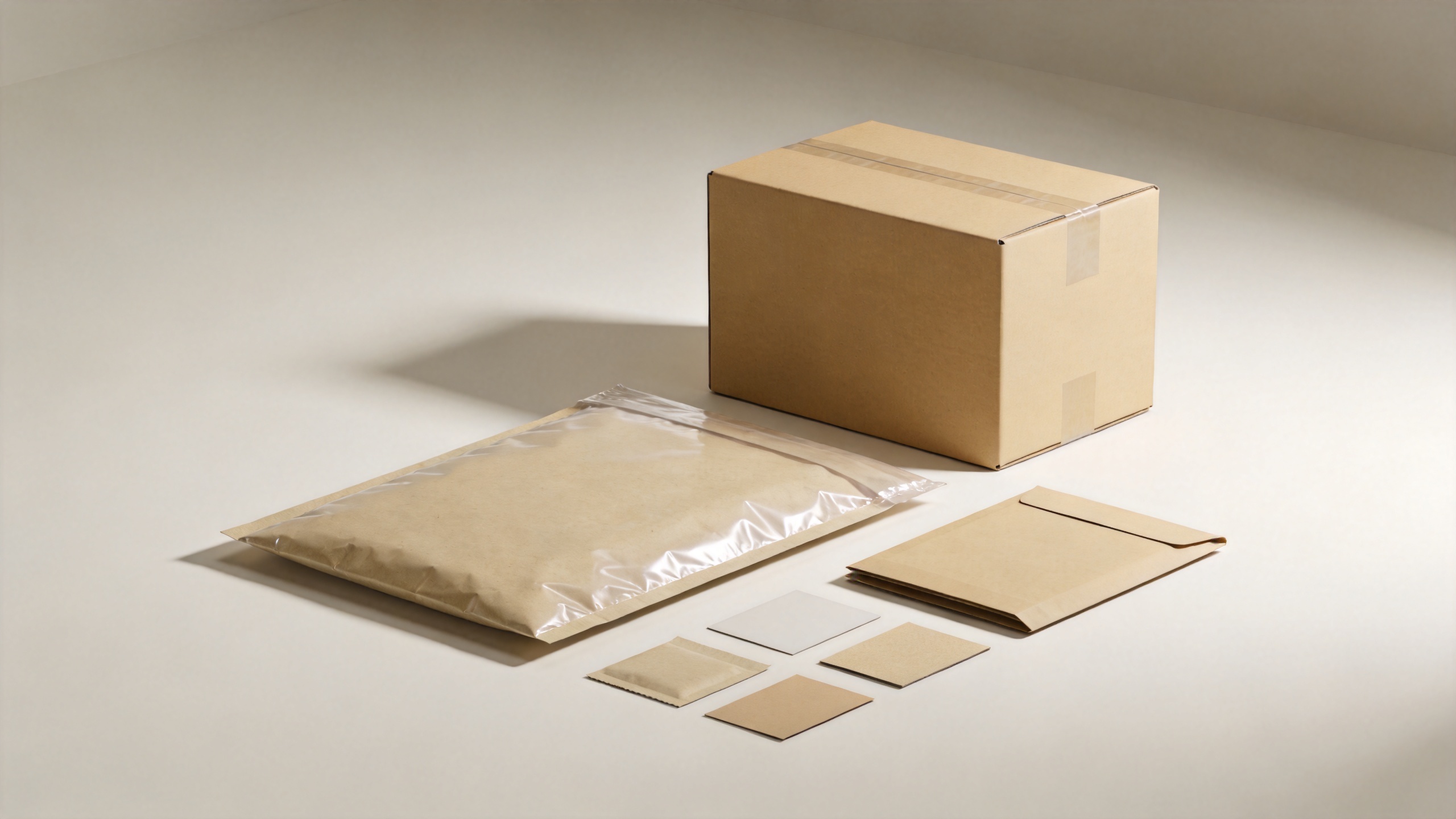Sustainable ecommerce packaging materials for an e-commerce fulfillment parcel