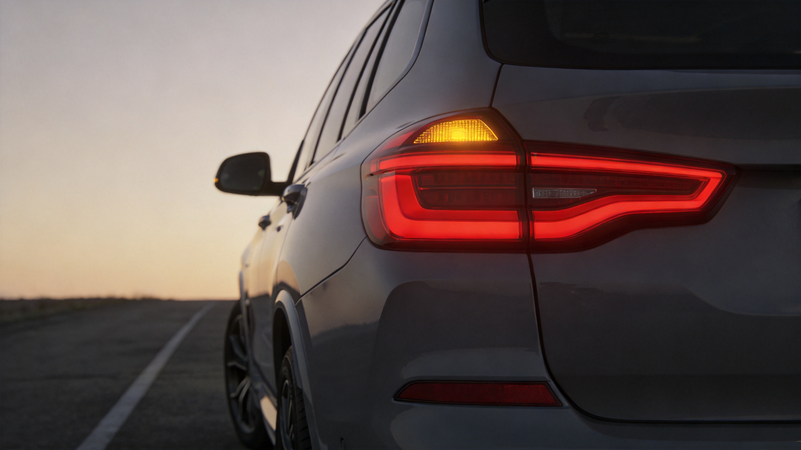 LED tail light assembly showing clear rear vehicle lighting