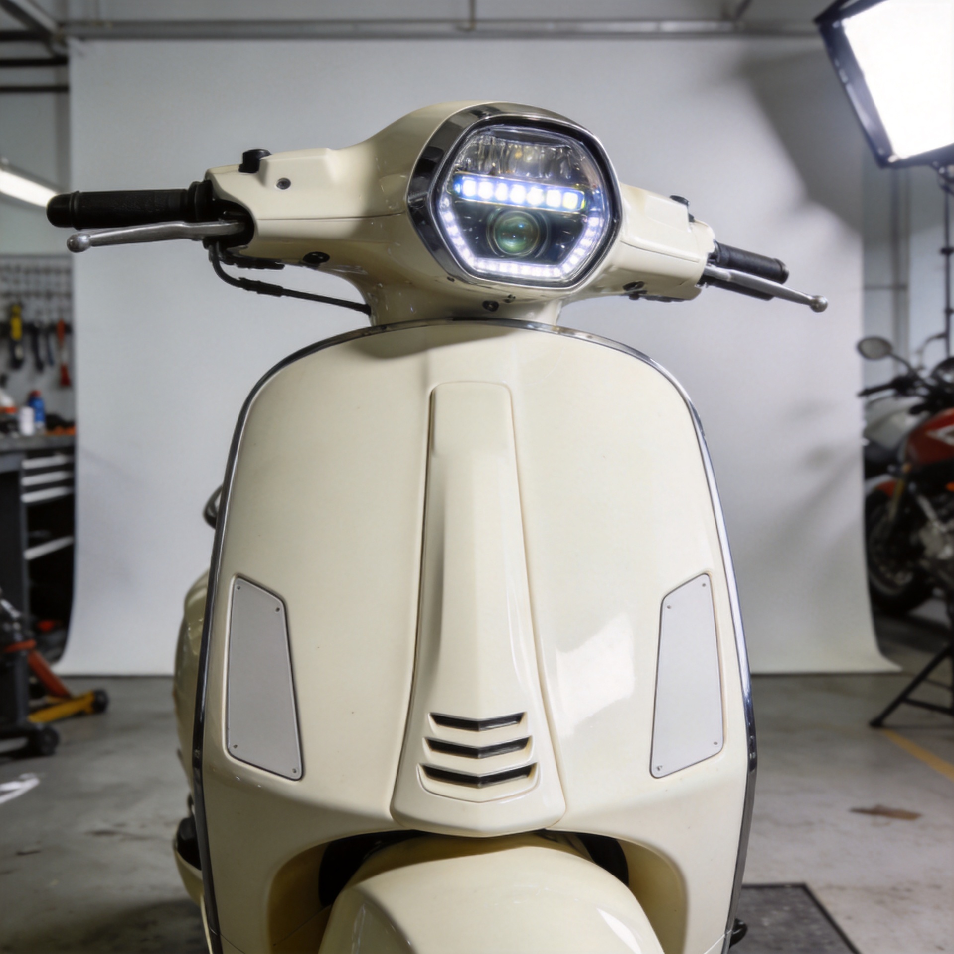 Choosing a Vespa Sprint LED Headlight for a Modified Scooter Project