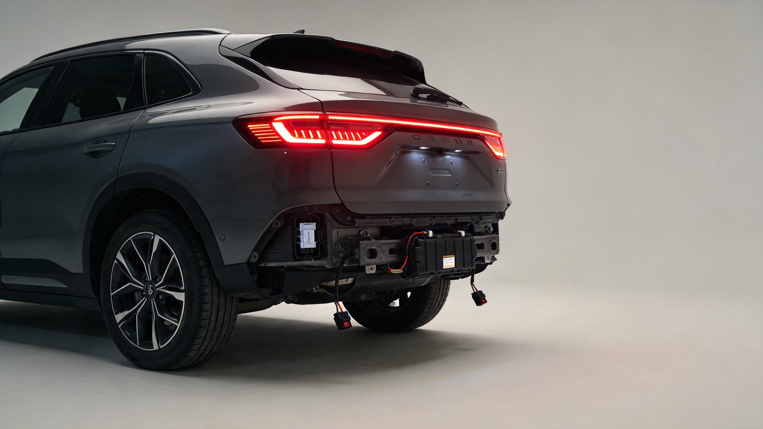 Vehicle-specific LED tail light assembly on a modern SUV