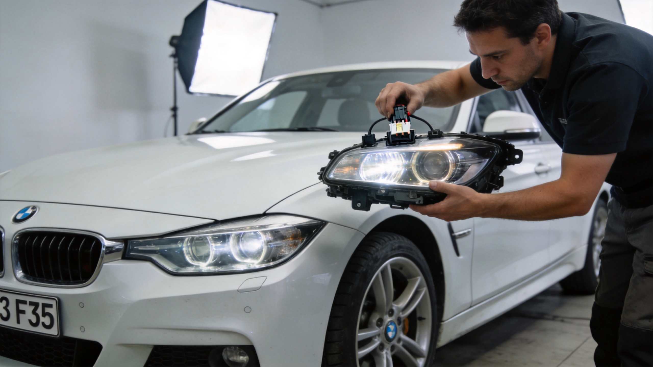 BMW F30 LED headlight upgrade compatibility inspection